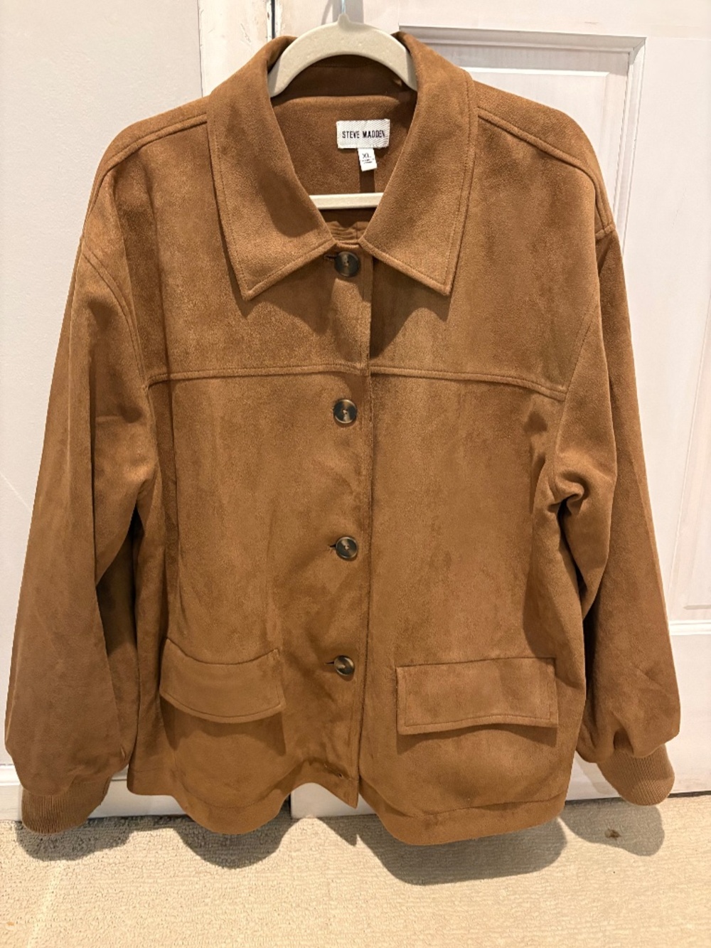 Faux suede brown jacket